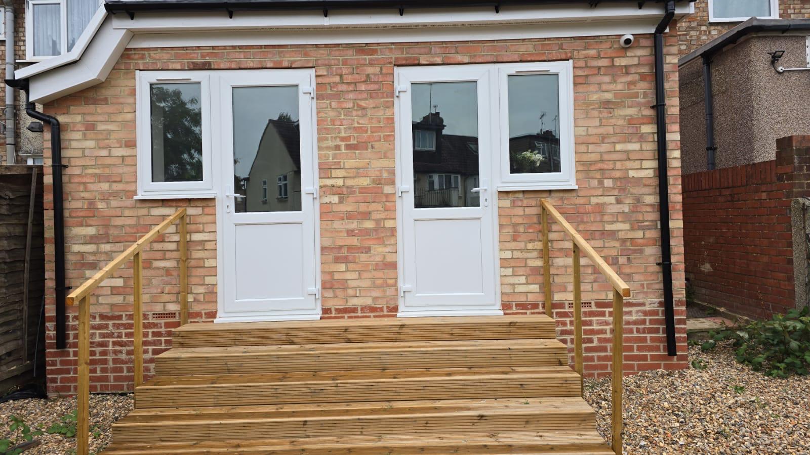 Worcester Gardens rear entrance with decking